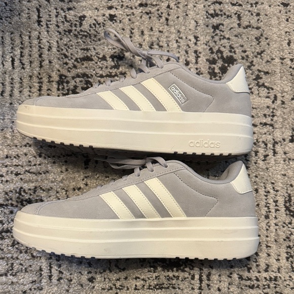 Adidas Women's Light Gray Athletic Sneakers - Picture 2 of 5